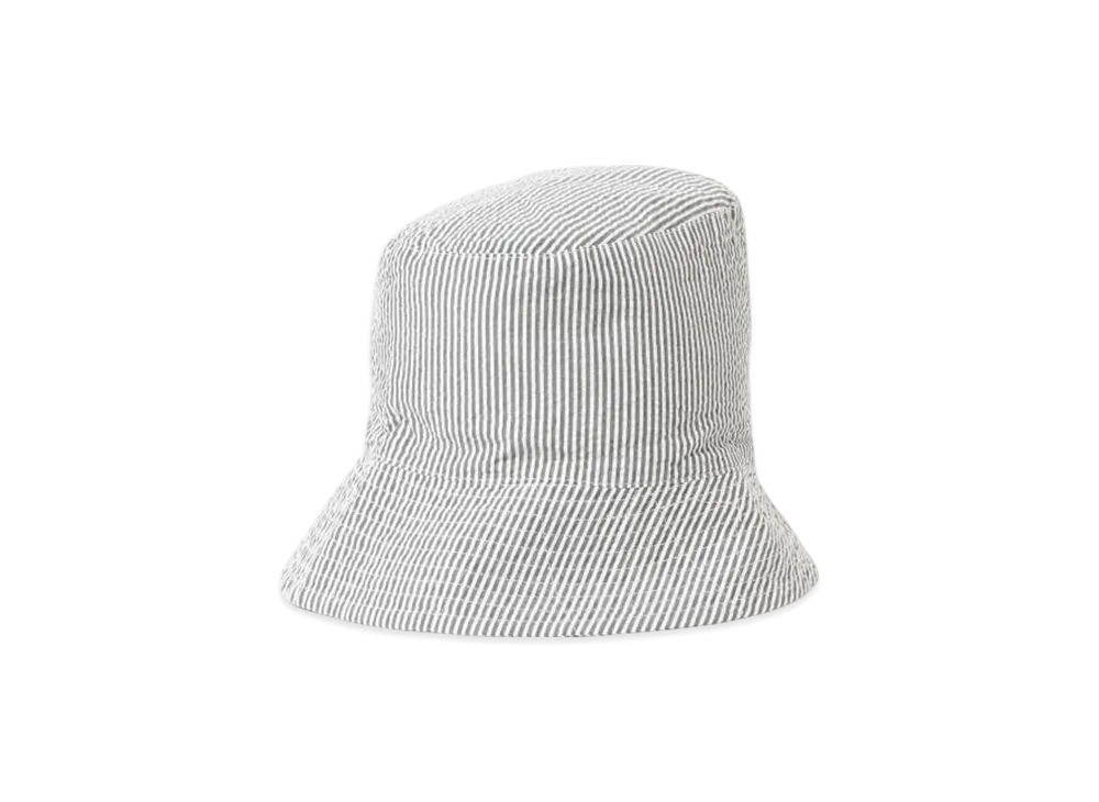 ENGINEERED GARMENTS Bucket Hat "Navy Cotton Seersucker Stripe"