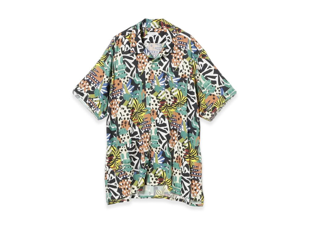 ENGINEERED GARMENTS Camp Shirt - African Print Patchwork "Multi"