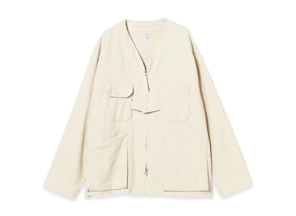 ENGINEERED GARMENTS Cardigan Jacket - Cl Java Cloth "Natural"