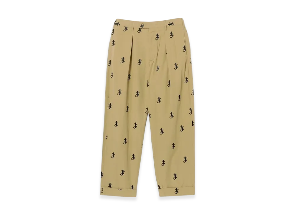 ENGINEERED GARMENTS Carlyle Pant - Gecko Embroidery "Khaki"