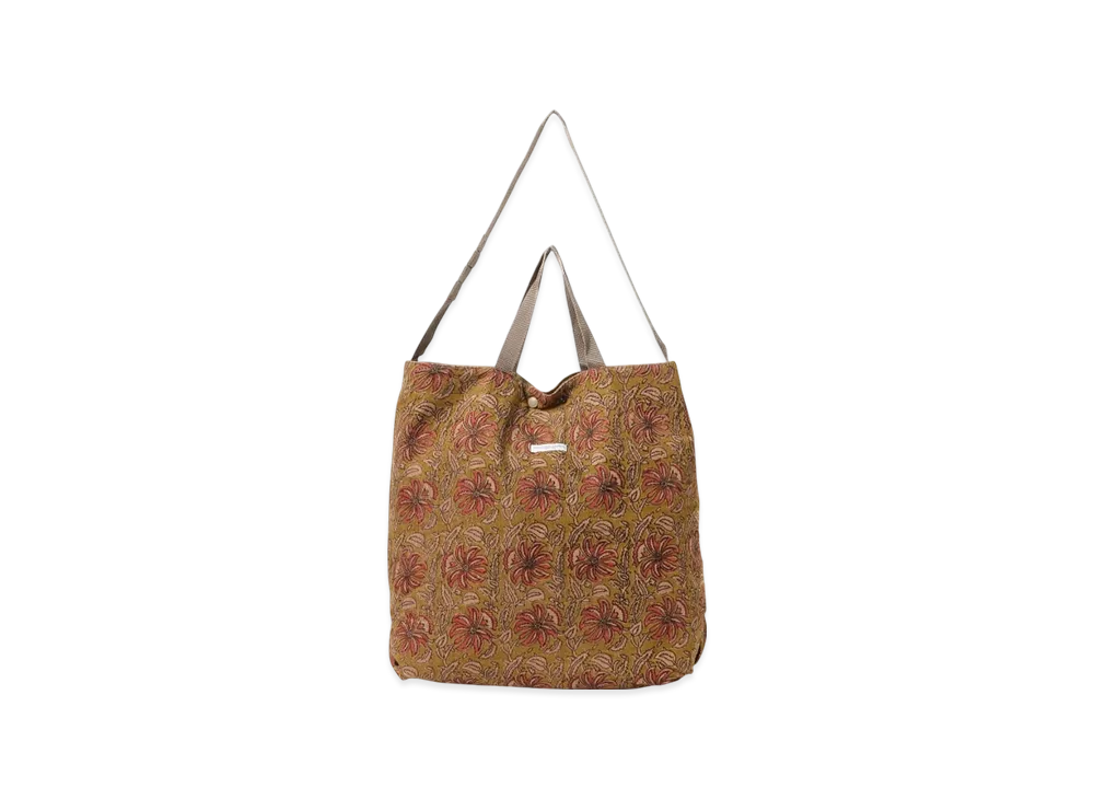 ENGINEERED GARMENTS Carry All Tote Reversible - Floral Printed Corduroy "Khaki"