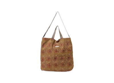 ENGINEERED GARMENTS Carry All Tote Reversible - Floral Printed Corduroy "Khaki"