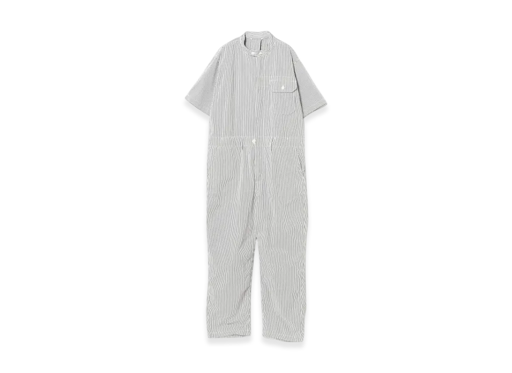 ENGINEERED GARMENTS Coverall Suit "Navy Cotton Seersucker"