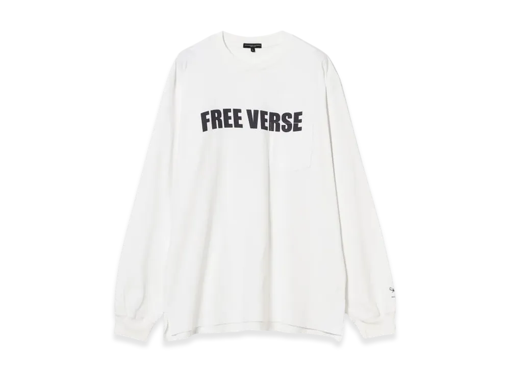 ENGINEERED GARMENTS Crew Neck Long Sleeve Tee "White"