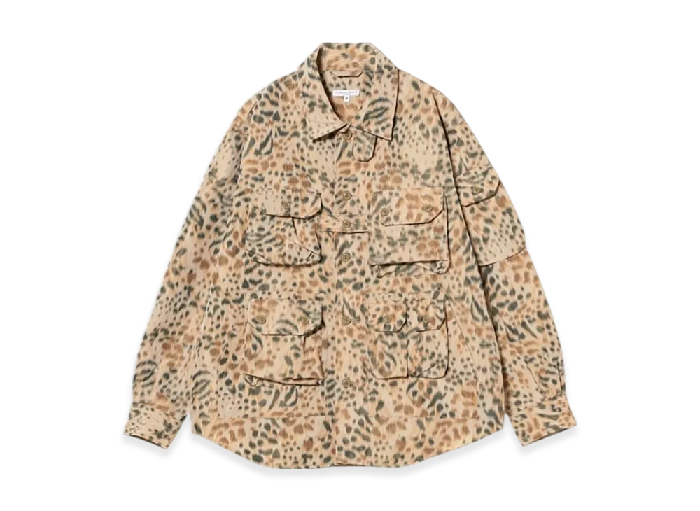 ENGINEERED GARMENTS Explorer Shirt Jacket - Leopard Print "Brown"