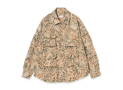 ENGINEERED GARMENTS Explorer Shirt Jacket - Leopard Print "Brown"