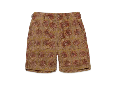ENGINEERED GARMENTS Fatigue Short - Floral Printed Corduroy "Khaki"