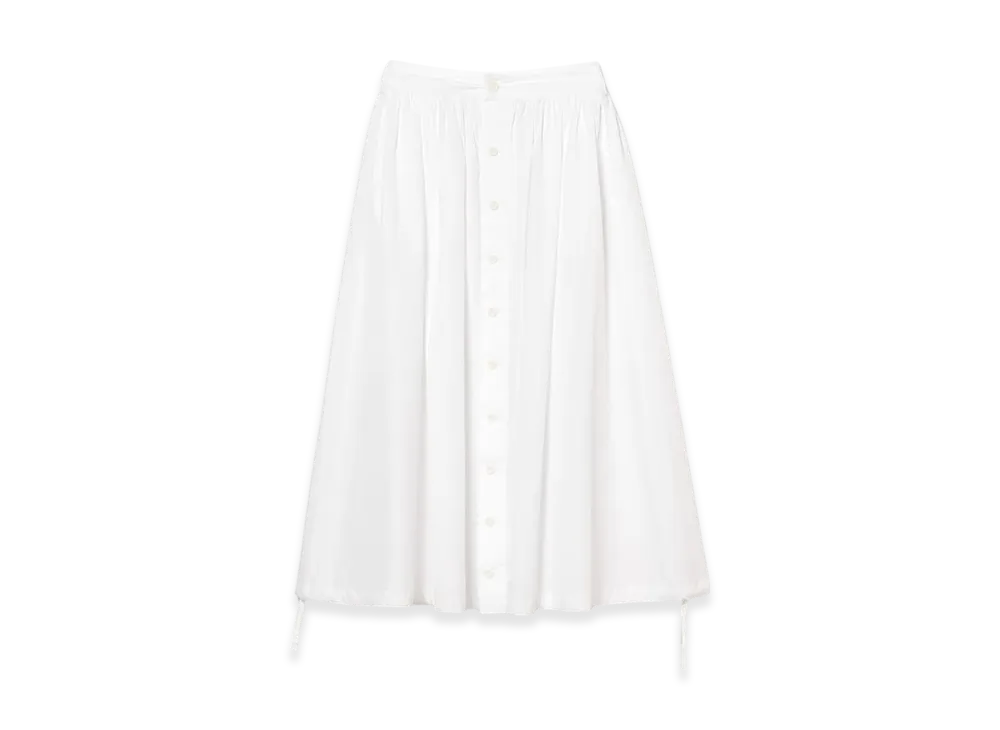 ENGINEERED GARMENTS Gather Skirt "White 100S 2Ply Broadcl"
