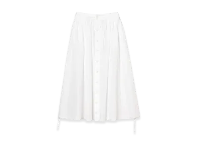 ENGINEERED GARMENTS Gather Skirt "White 100S 2Ply Broadcl"