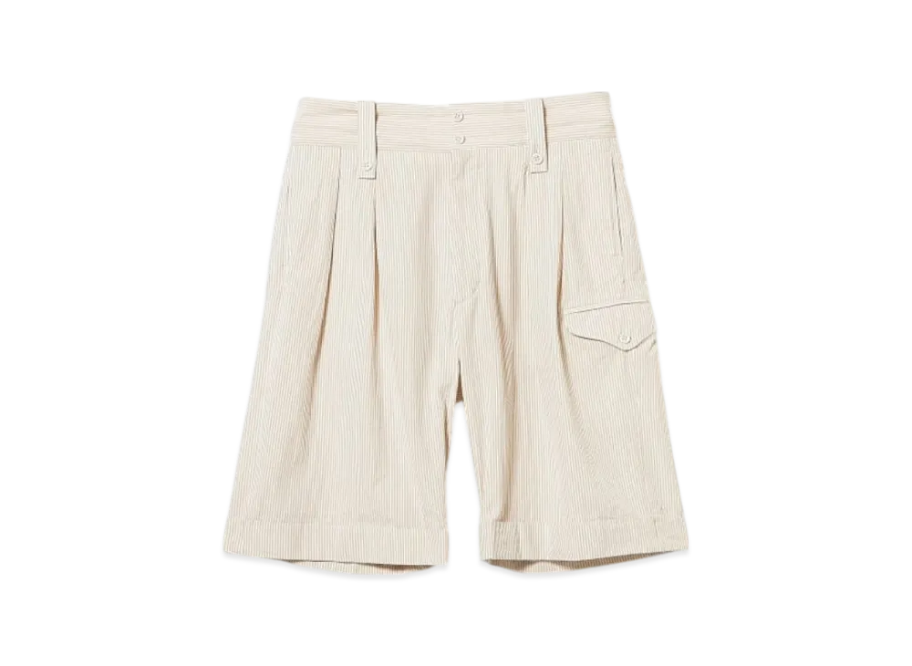 ENGINEERED GARMENTS Gurkha Short - Seersucker Stripe "Beige"