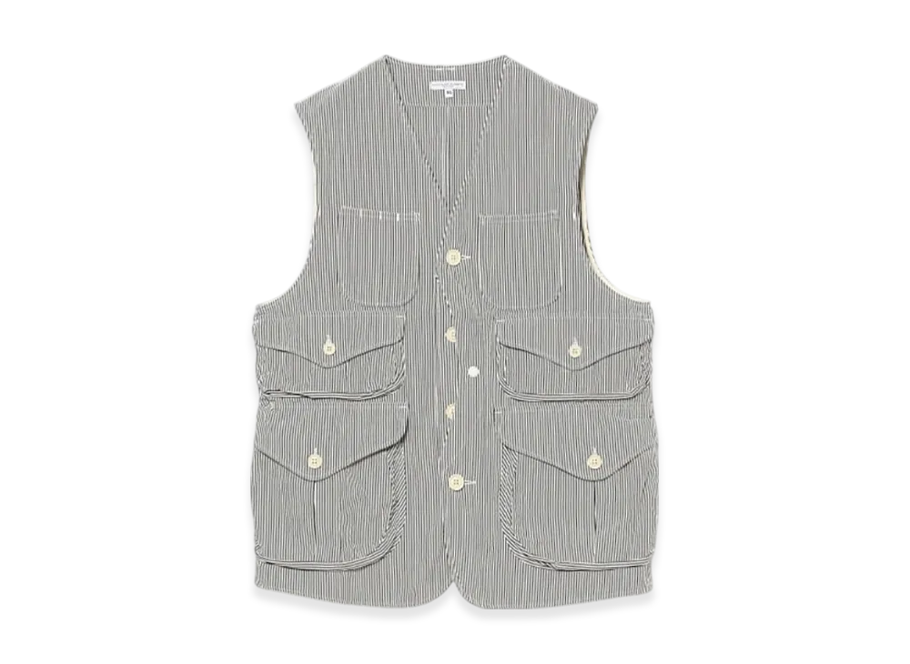 ENGINEERED GARMENTS Hunting Jacket "Navy Cotton Seersucker"