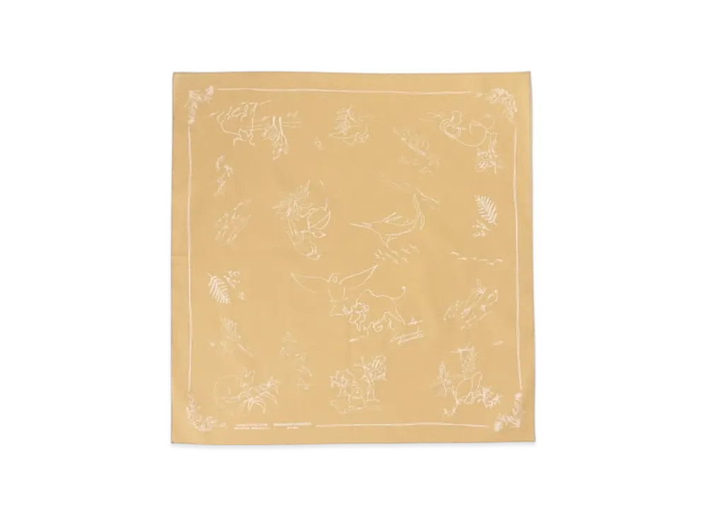 ENGINEERED GARMENTS Printed Bandana "A-Khaki- Animal BD013A"