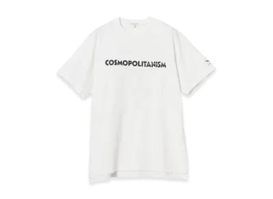 ENGINEERED GARMENTS Printed Cross Crew Neck T-Shirt "White"