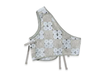 ENGINEERED GARMENTS x BEAMS Exclusive Crochet Shoulder Vest "Sax/Lightgray"