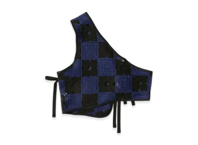 ENGINEERED GARMENTS x BEAMS Exclusive Crochet Shoulder Vest "Black/Navy"