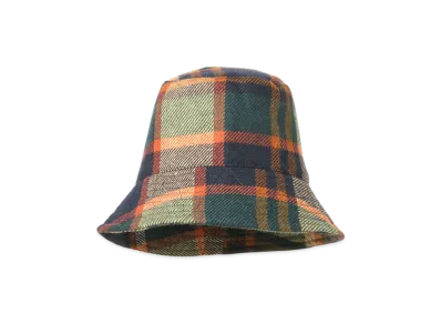 ENGINEERED GARMENTS Bucket Hat - Heavy Wool Plaid "Green"