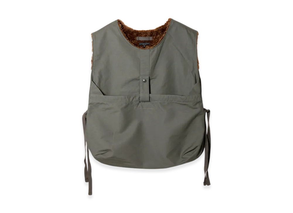 ENGINEERED GARMENTS Newsboy Vest - Cotton Double Cloth "Khaki"