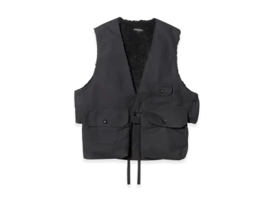 ENGINEERED GARMENTS Fowl Vest - Cotton Double Cloth "Black"