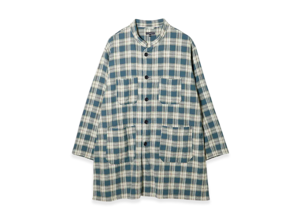 ENGINEERED GARMENTS Dayton Long Shirt - Plaid Jacquard "Green"