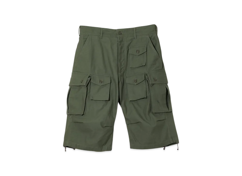 ENGINEERED GARMENTS FA Short - Cotton Reversed Sateen "Green"