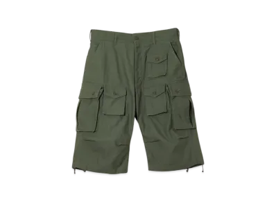 ENGINEERED GARMENTS FA Short - Cotton Reversed Sateen "Green"