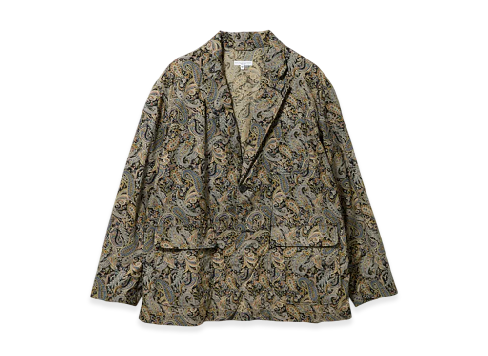 ENGINEERED GARMENTS Loiter Jacket - Cotton Paisley Print "Green"