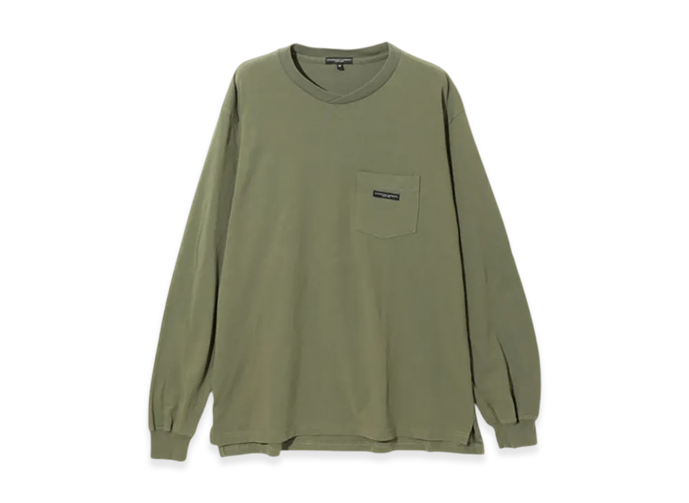 ENGINEERED GARMENTS Long Sleeve Crew Neck Tee "Khaki"