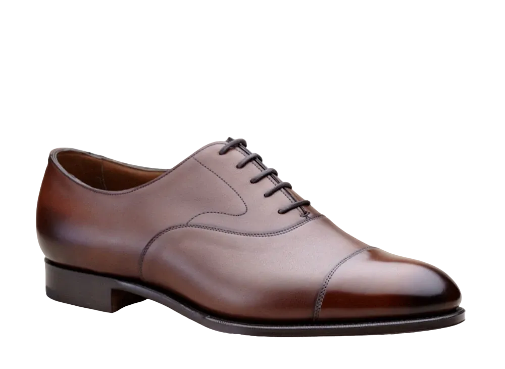 EDWAR GREEN Chelsea 202 E "Dark Oak" Black Calf Single Leather Sole