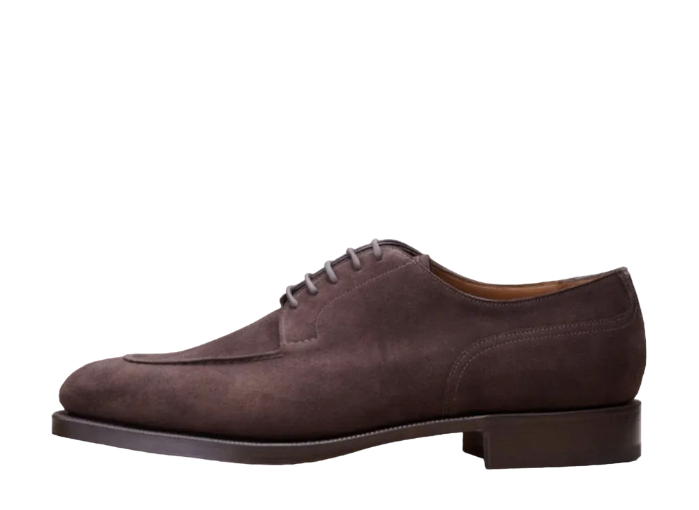 EDWAR GREEN Dover 606 E "Espresso" Suede Tapered Double Leather Sole