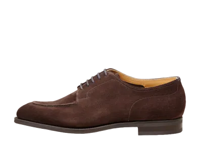 EDWAR GREEN Dover 202 E "Deep Brown" Unlined Mink Suede Slim Rubber Sole