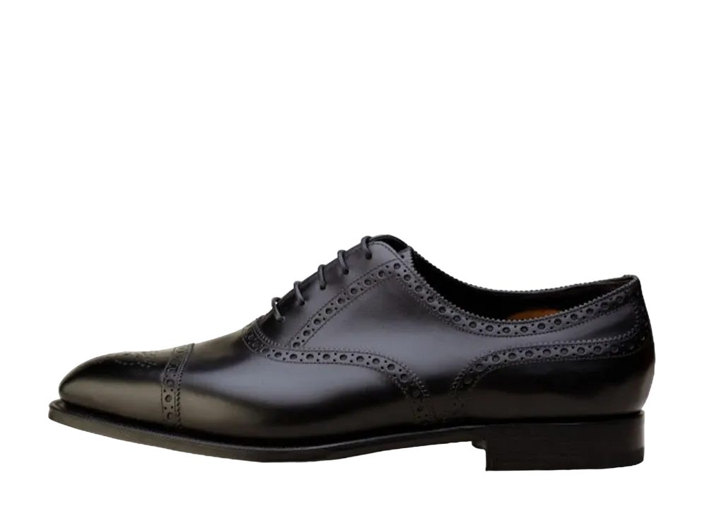 EDWAR GREEN Cadogan 202 E "Black" Calf Single Leather Sole