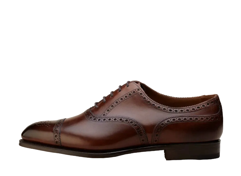 EDWAR GREEN Cadogan 202 E "Dark Oak" Antique Calf Single Leather Sole