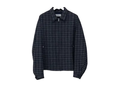 Ernie Palo Washable Wool check Zip Blouson "Gray"