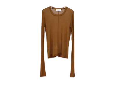 Ernie Palo Sheer rib Crew neck L/S "Camel"