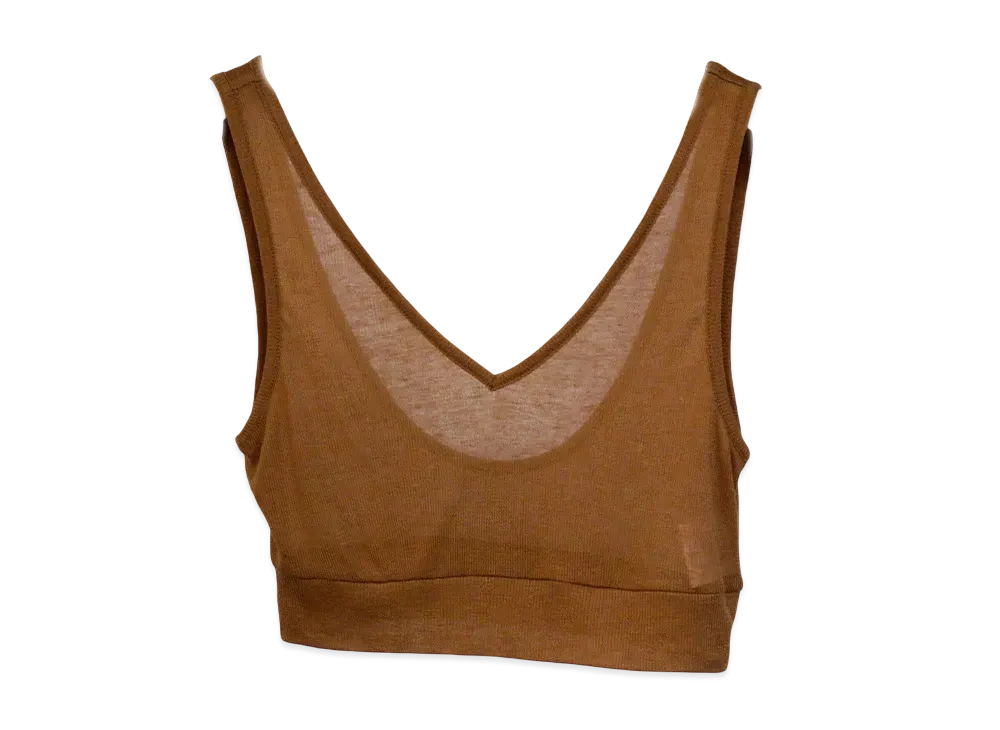 Ernie Palo Sheer rib Bralette "Camel"