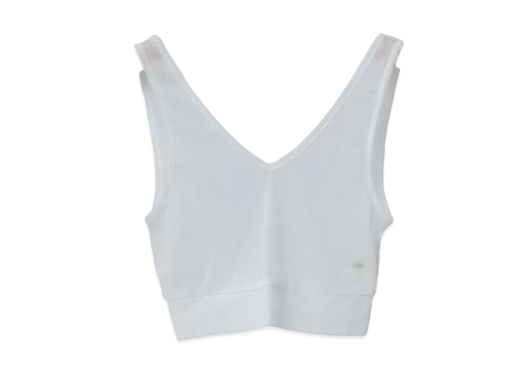 Ernie Palo Sheer rib Bralette "White"