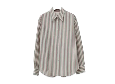 Ernie Palo Silk Cotton Stripe Shirt (femme) "Ivory"