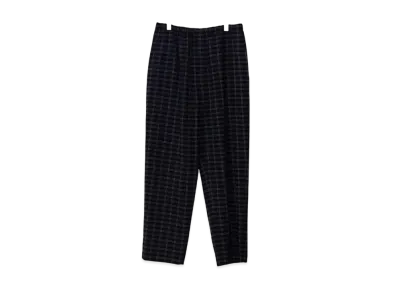 Ernie Palo Washable Wool Check Easy Pants "Brown"
