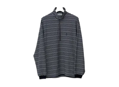 Ernie Palo Half zip Boder L/S Tee "Black"