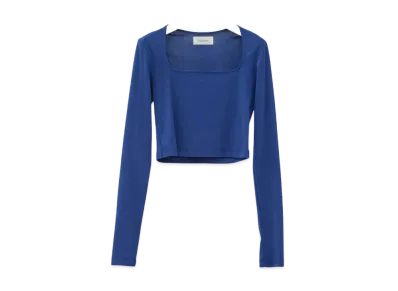 Ernie Palo Square neck Rib L/S "Navy"