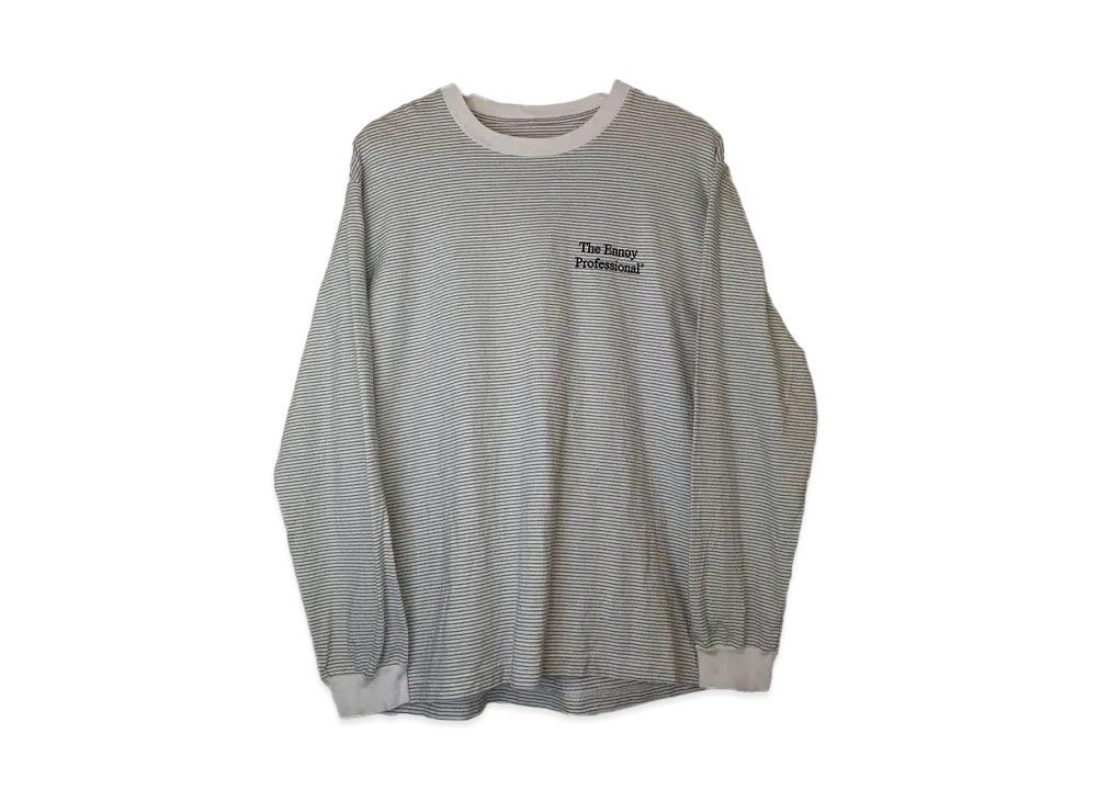 ENNOY 20SS L/S Border Tee "White" SS20BRENCT07AM