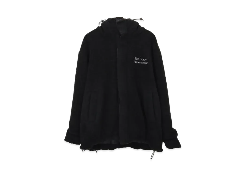 エンノイ 20AW フリース ジャケット "ブラック" AW20BRENJK02LV