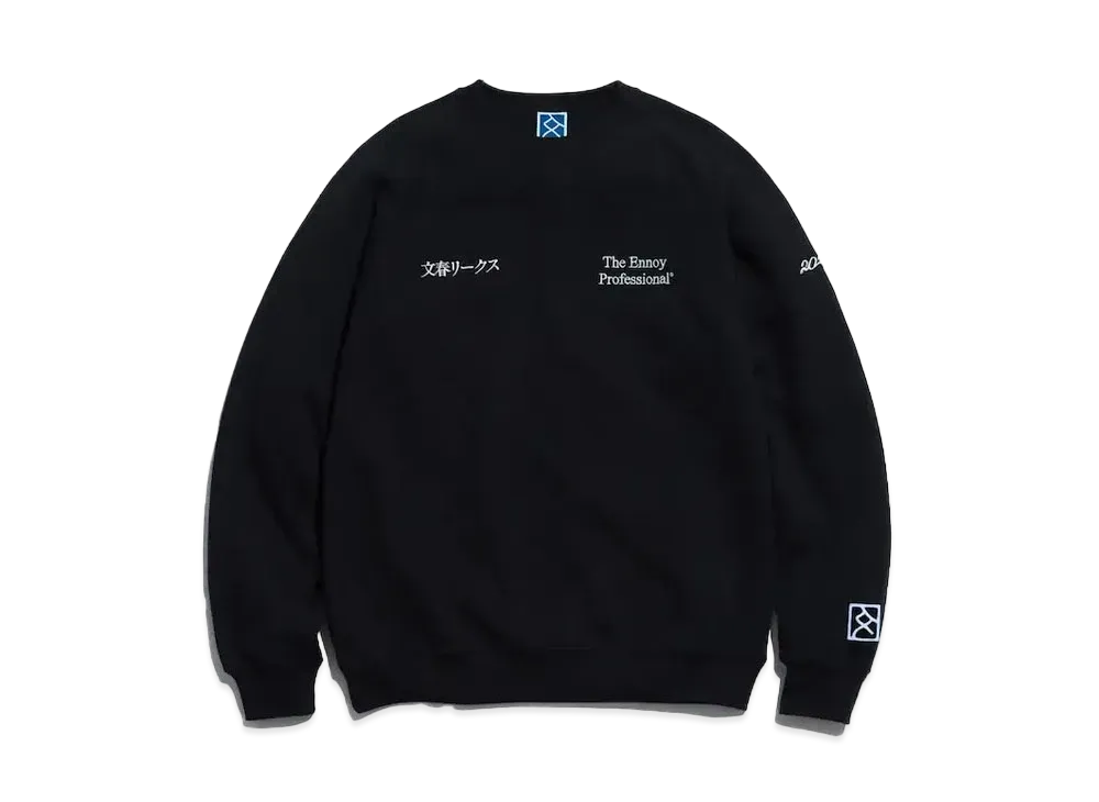 ENNOY x Bunshun Leeks 21SS Sweat Crewneck "Black" SS21BRENCT08NTL
