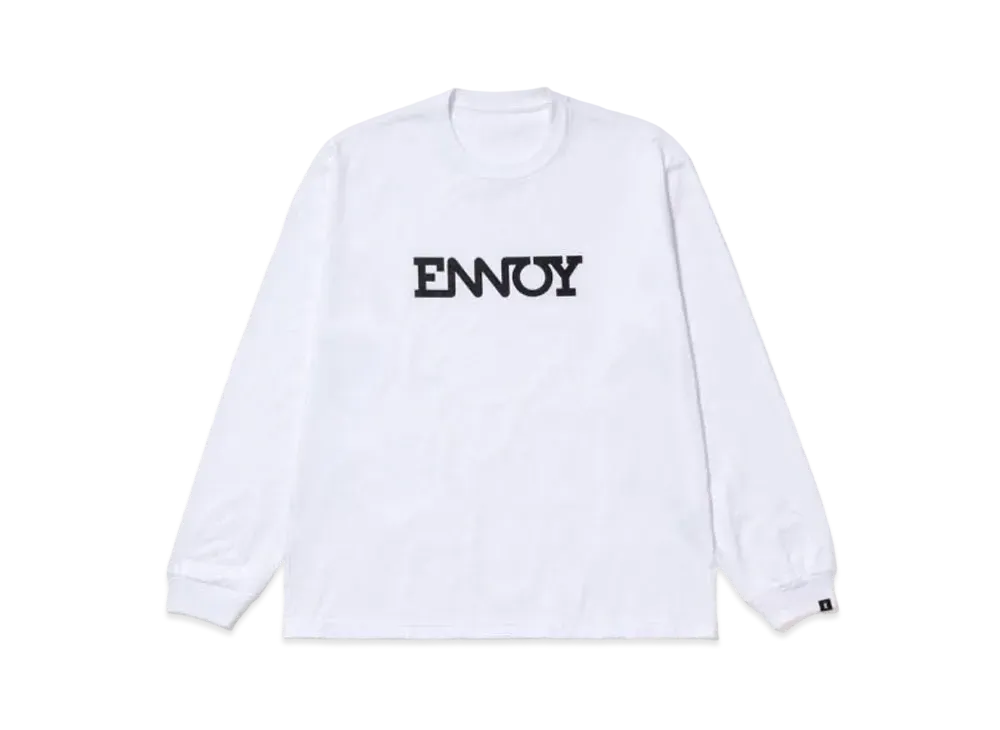 ENNOY 21SS Electric Logo L/S Tee "White" SS21BRENCT03AM
