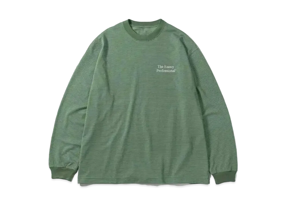 ENNOY 21AW L/S Border Tee "Green" AW21BRENCT01AM