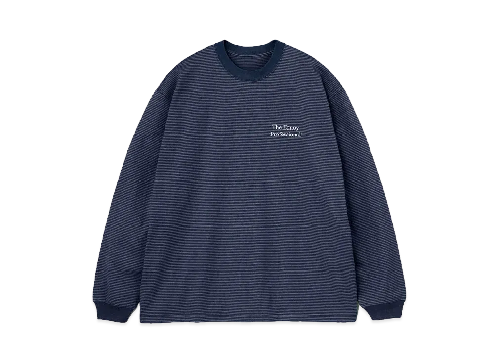 ENNOY 23SS L/S Border T-Shirts "Navy/White"