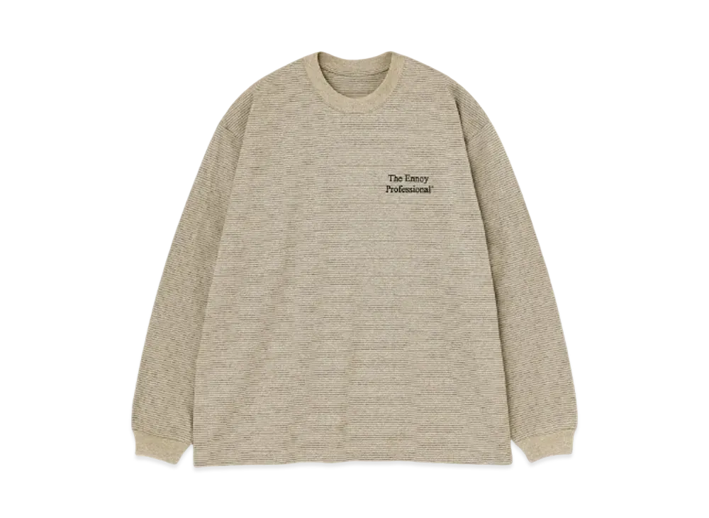 ENNOY 23SS L/S Border T-Shirts "Beige/Black"