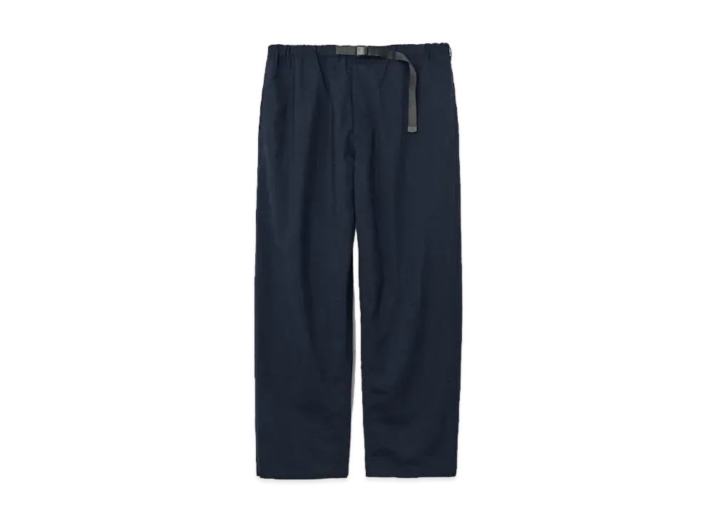 ENNOY Wool Blend Rip Stop Easy Pants "Navy"