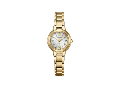 CITIZEN Women's XC Basic Collection Eco-Drive Lab-Grown Diamond 1P 25mm "Gold/White"