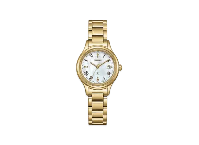 CITIZEN Women's XC Hikari Collection Eco-Drive "Gold/White Shell"